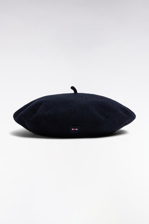 Béret en laine vierge marine - Image 1