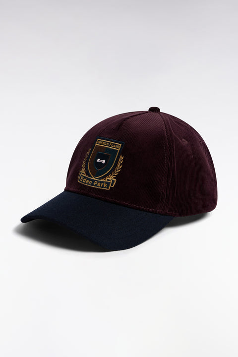 Brown bi-material cap with badge Eden Park - Image 1
