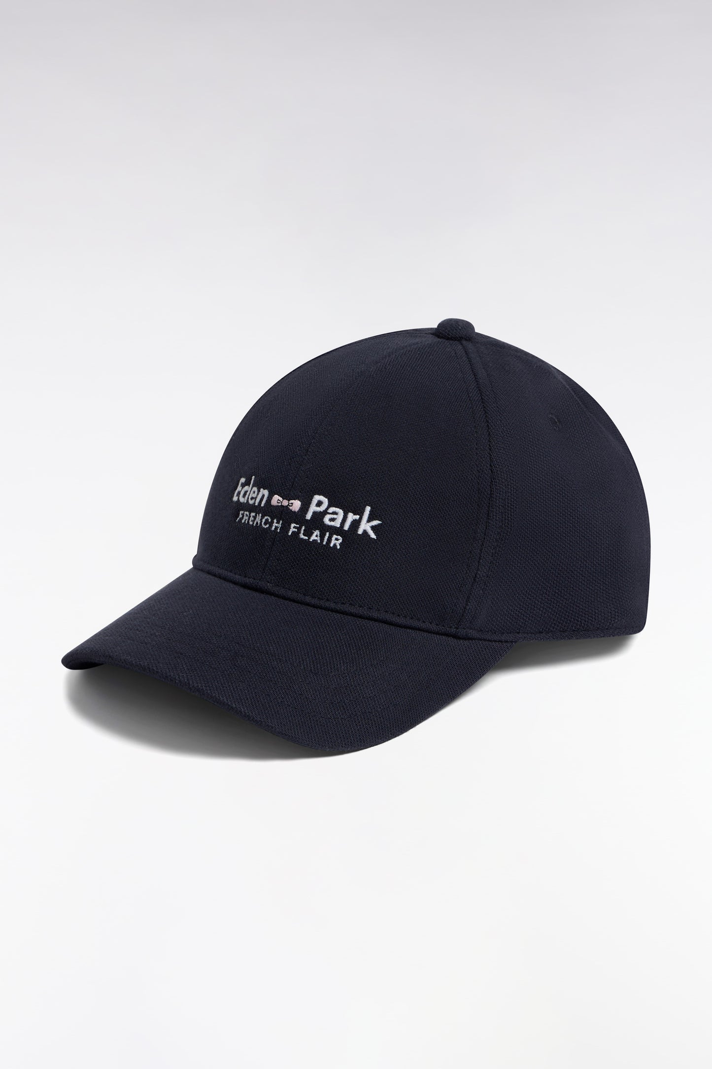 Casquette en piqué de coton marine logo Eden Park