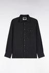 Straight fit gray striped flannel shirt