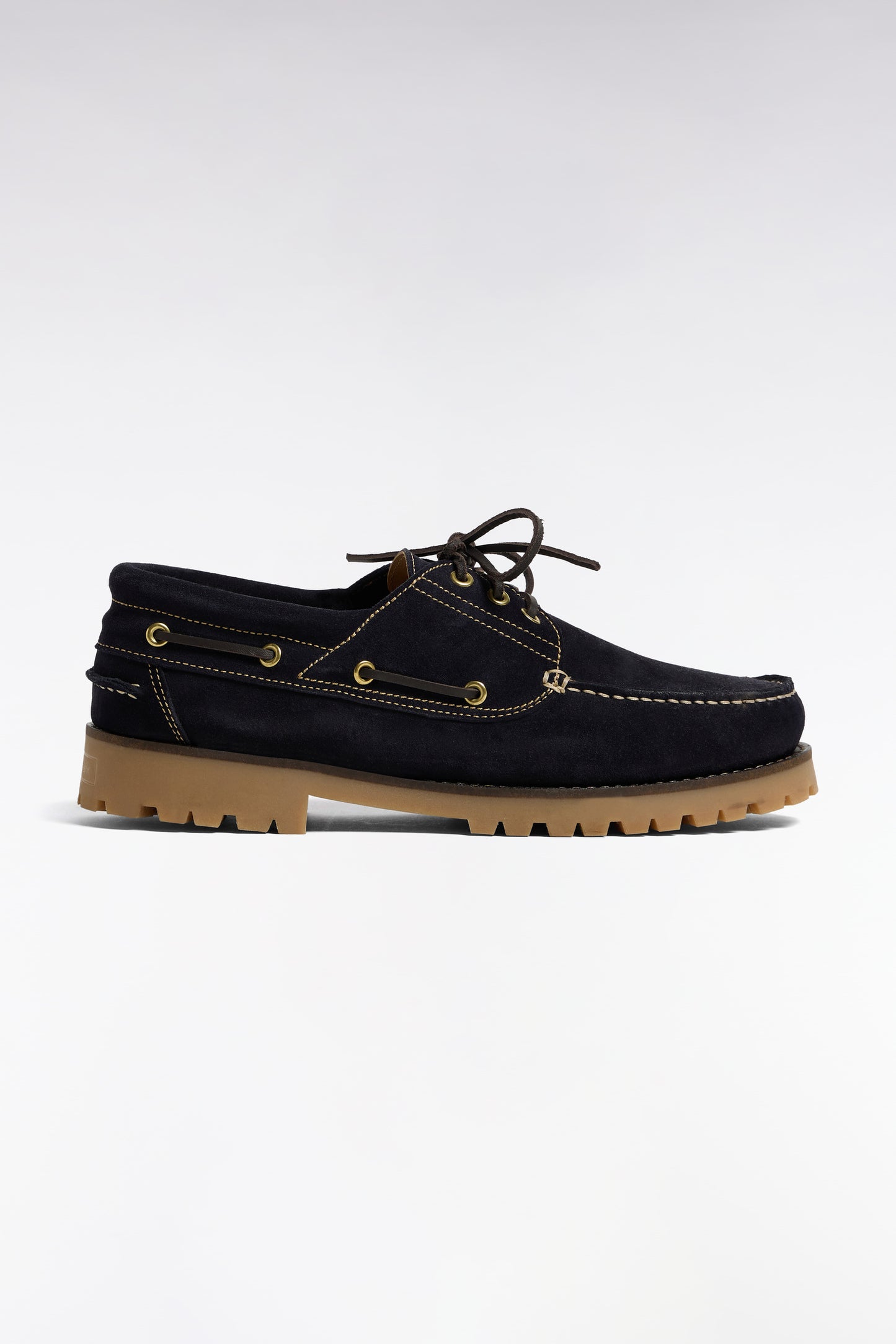 Chaussures bateau en cuir suédé marine