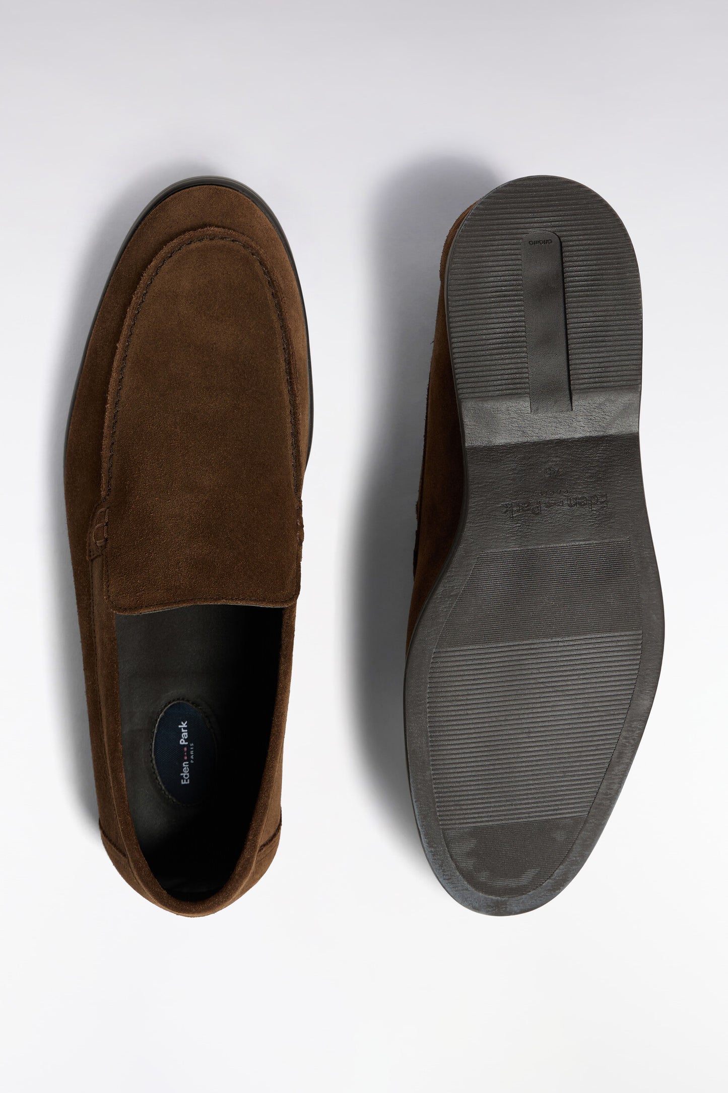 Mocassins en cuir suédé marron