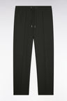 Jogging en interlock de coton stretch kaki coupe droite