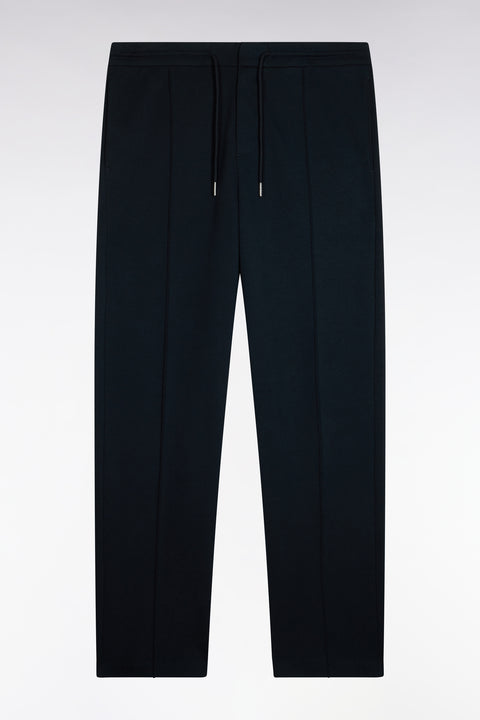 Jogging unisexe en interlock marine chiné coupe loose - Image 2