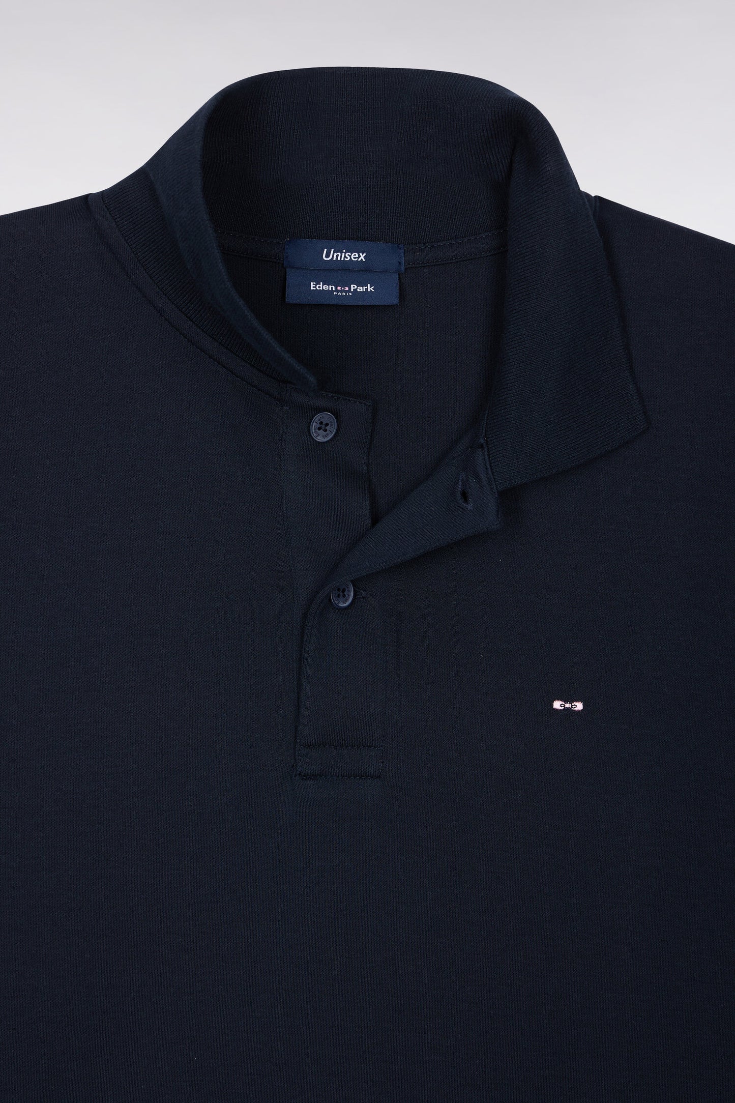 Polo unisexe manches courtes en coton interlock marine