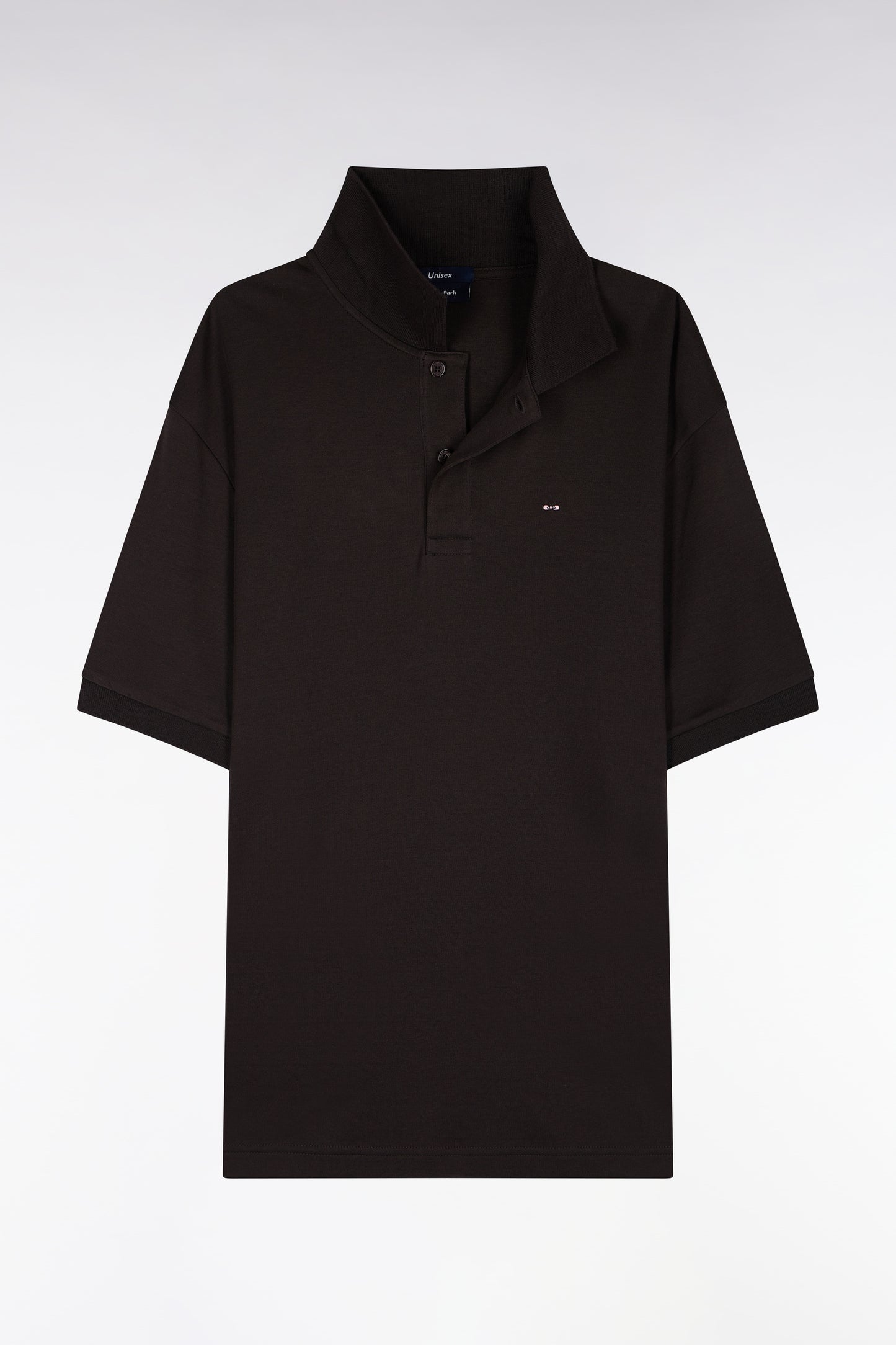 Polo unisexe manches courtes en coton interlock marron