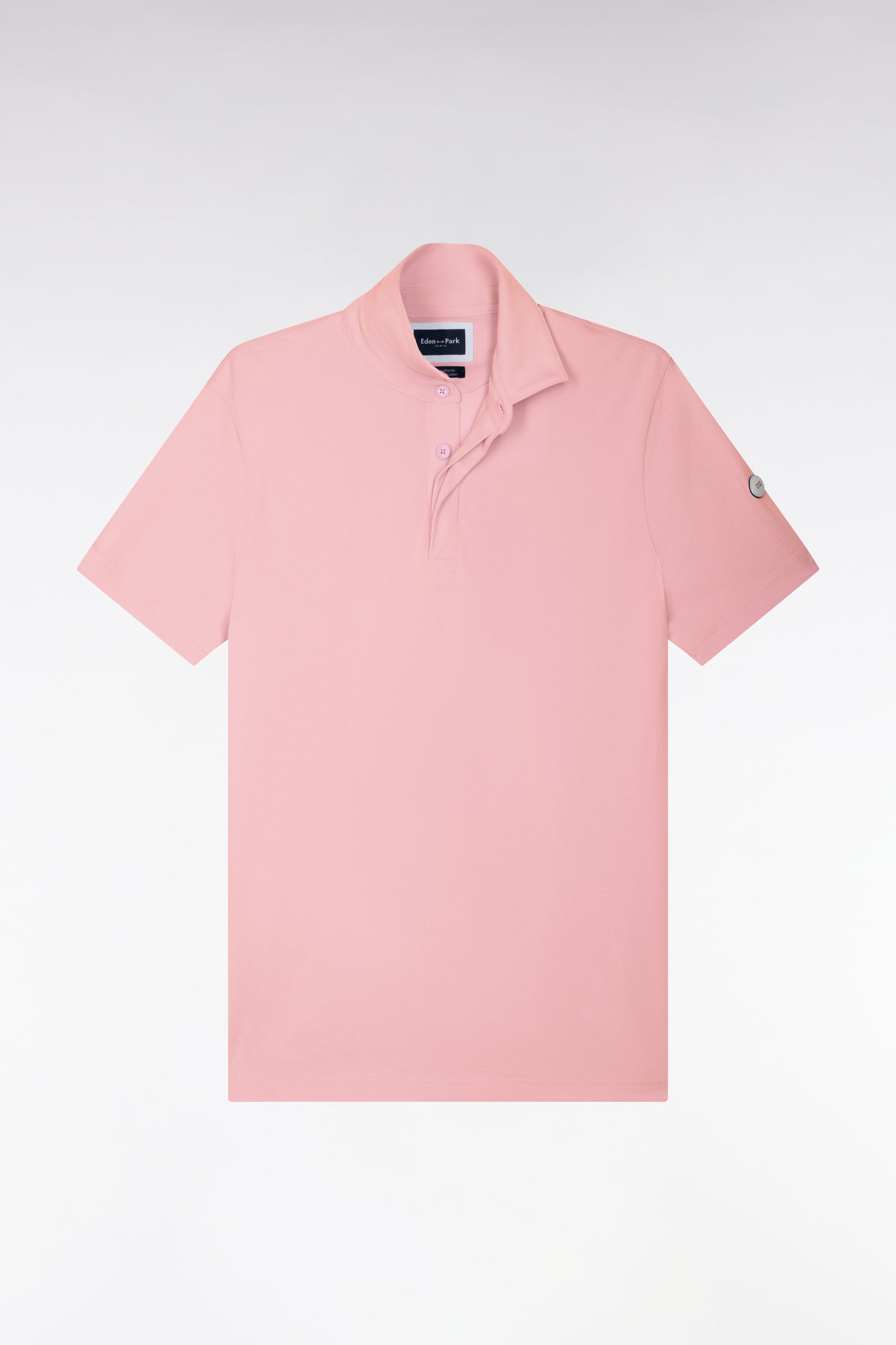Polo golf manches courtes rose coupe droite