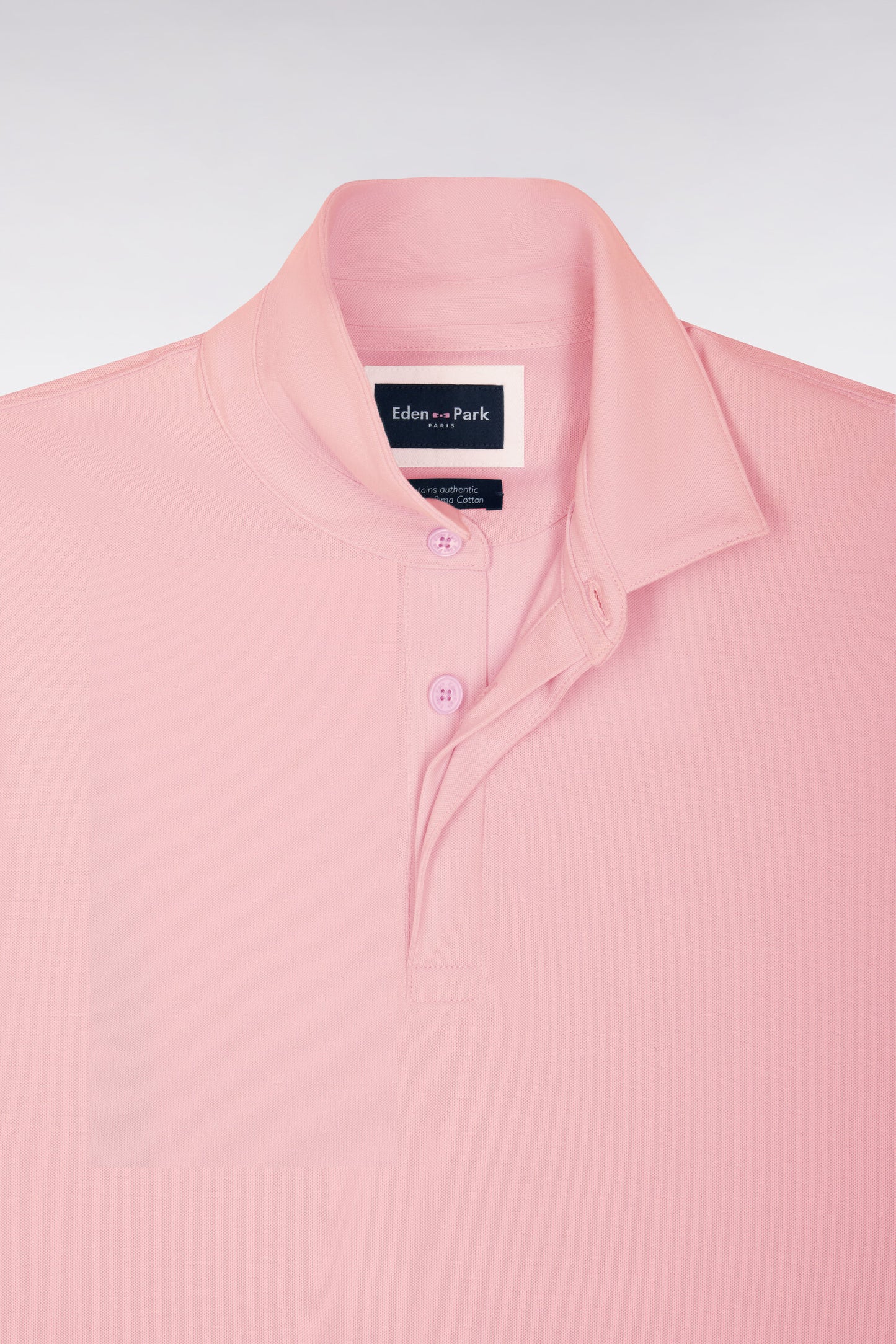 Polo golf manches courtes rose coupe droite