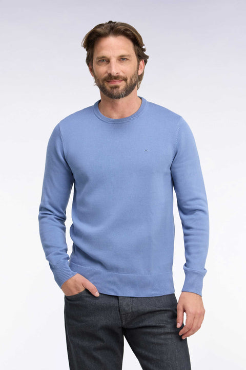 Pull à col rond en coton ciel - Image 3