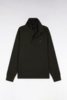 Sweatshirt unisexe à col maillot en interlock de coton kaki