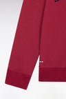 Red embroidered cotton jersey collar sweatshirt Eden Park straight cut