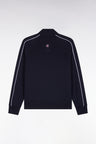 Sweatshirt zippé à parmenture matelassée marine XV de France coupe droite