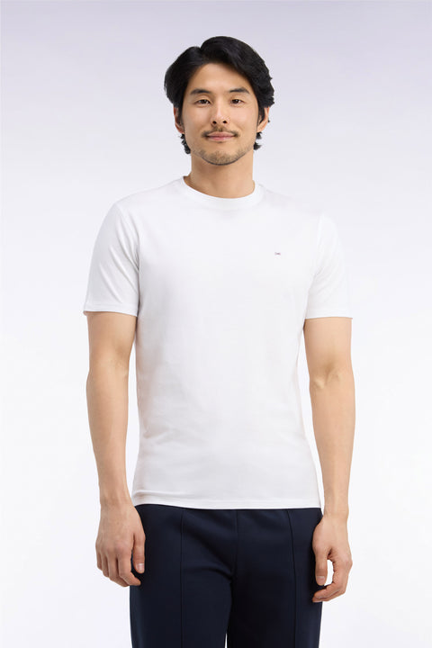 T-shirt manches courtes en coton blanc coupe droite nœud papillon - Image 3