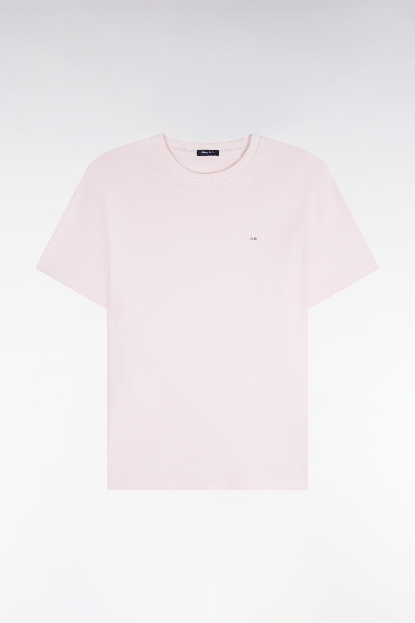 T-shirt manches courtes en coton rose coupe droite