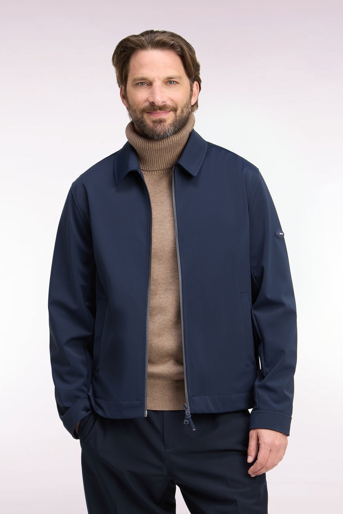 Blouson golf en nylon technique marine