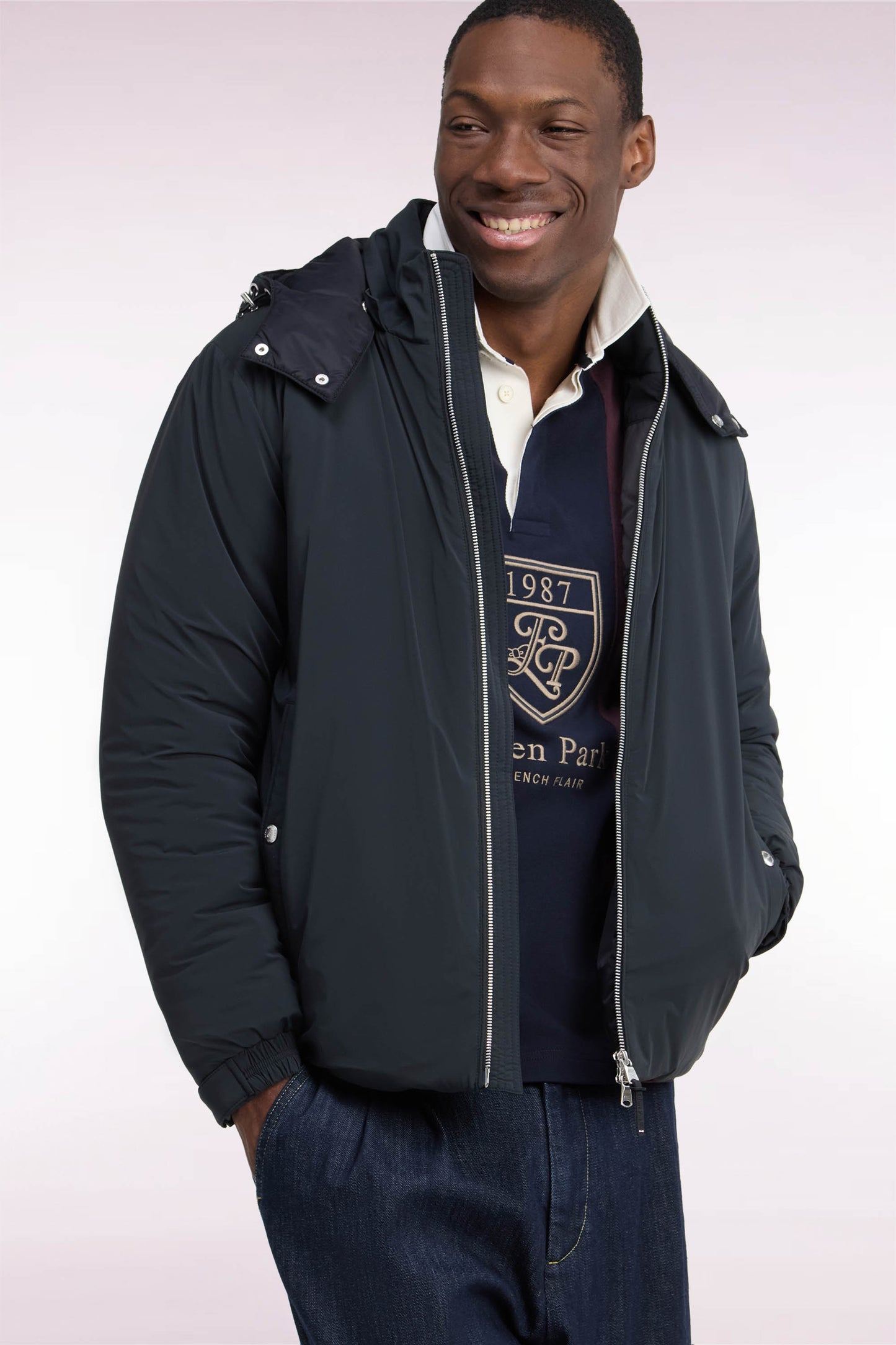 Doudoune en nylon noir