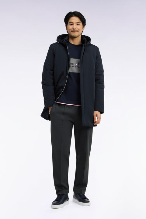 Parka noire à capuche amovible - Image 3