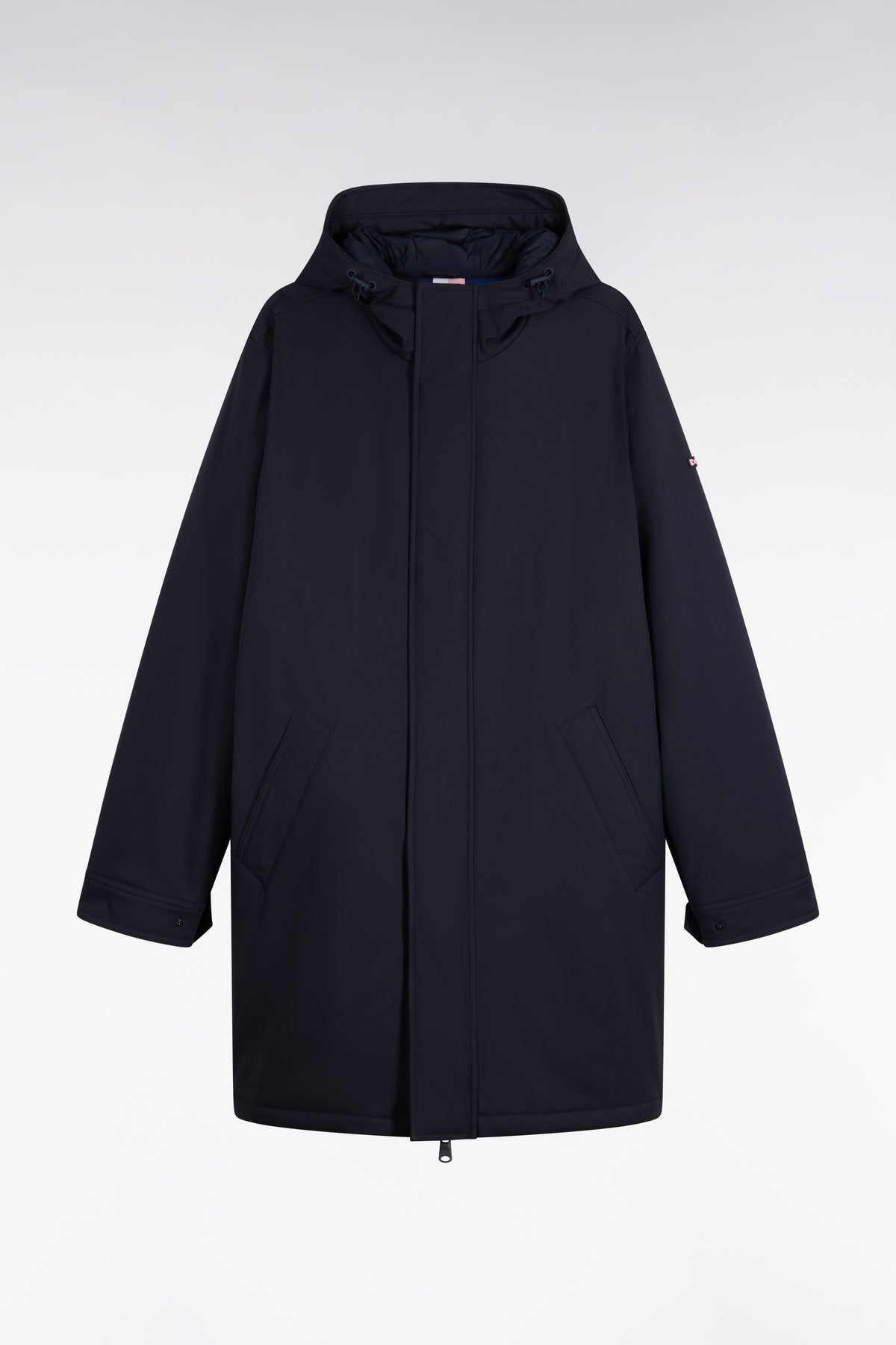 Long navy parka