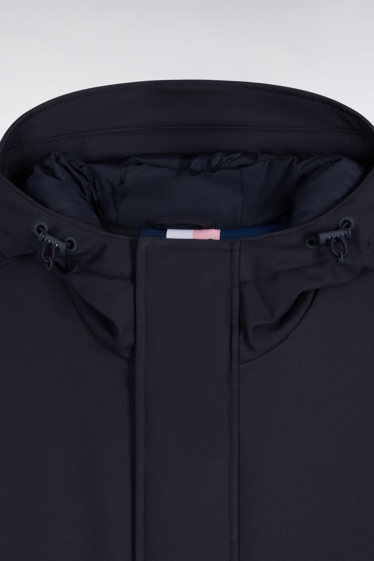 Long navy parka