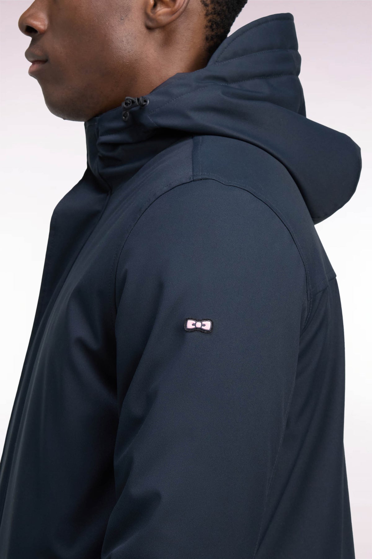 Long navy parka