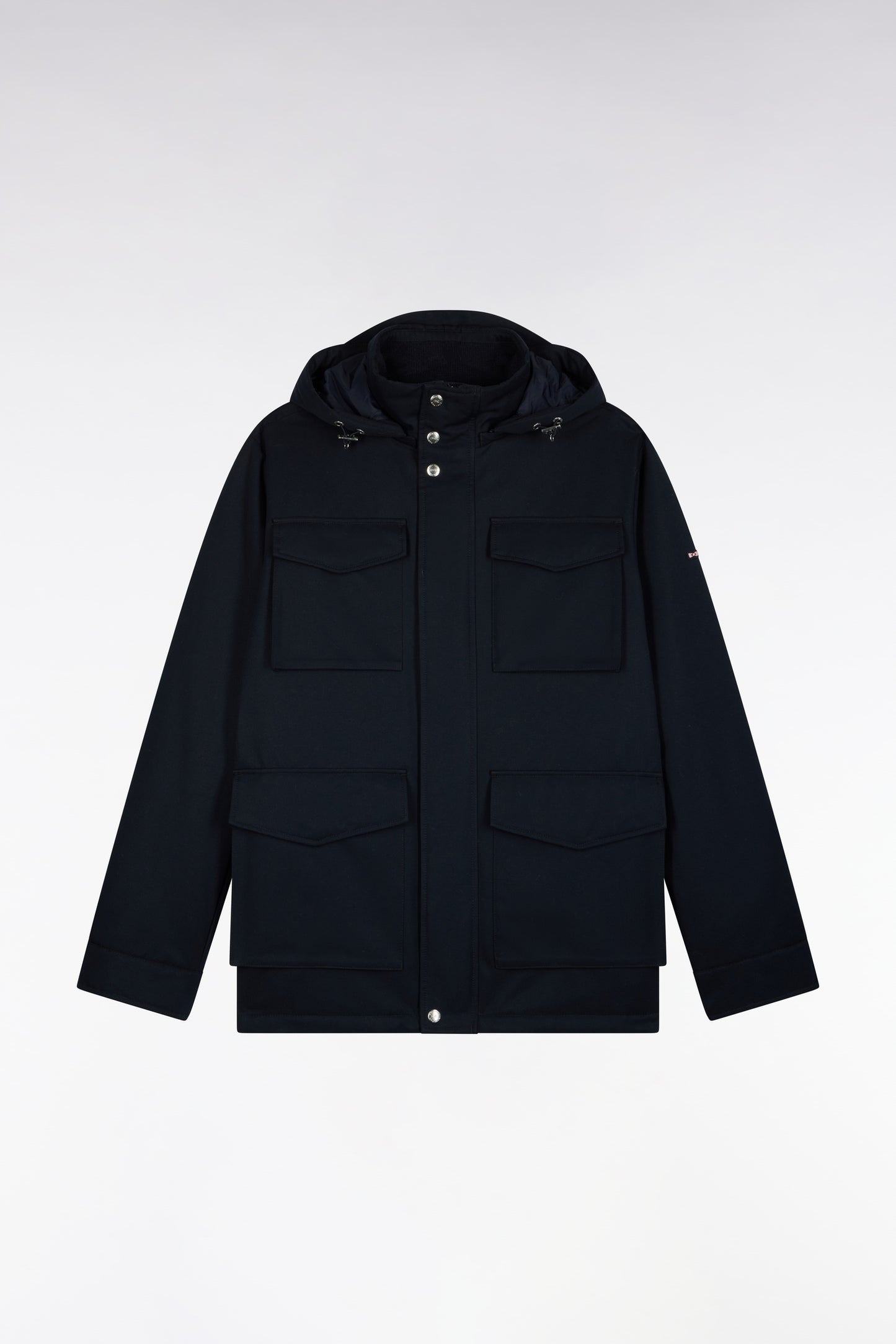 Parka façon saharienne en nylon marine