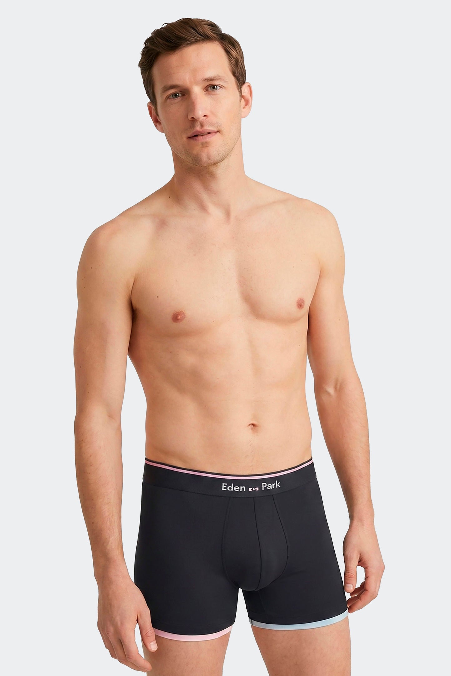 Boxer en coton stretch marine