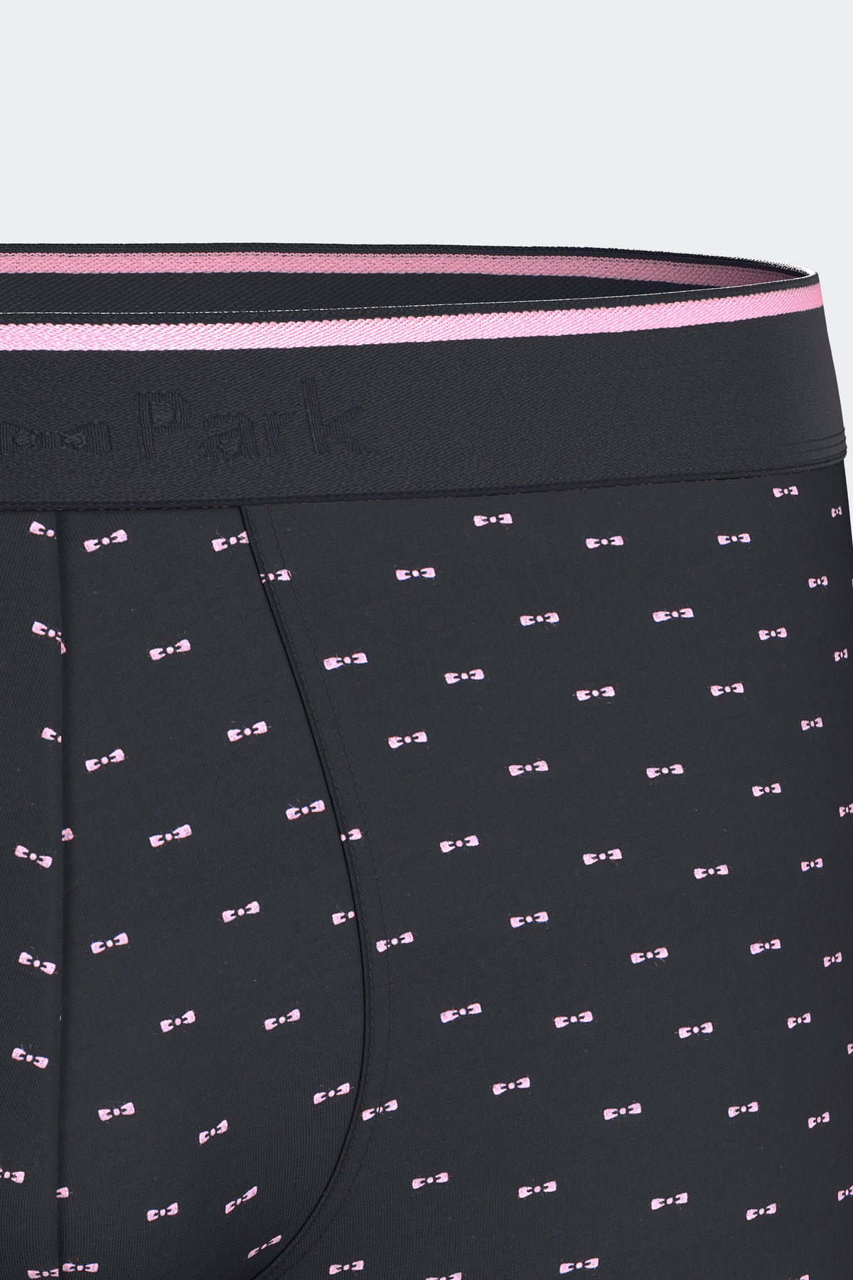Boxer en coton stretch marine à micromotifs nœud papillon