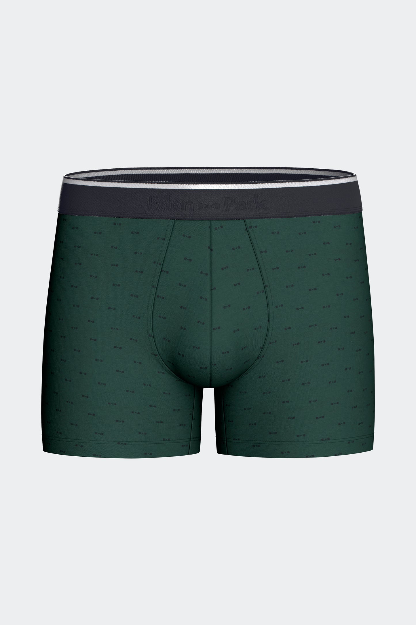 Boxer en coton stretch kaki à micromotifs nœud papillon