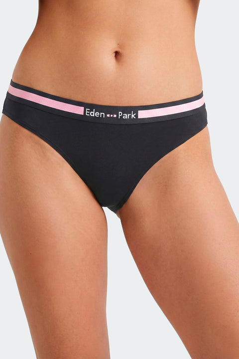 Tanga uni en coton stretch marine - Image 2
