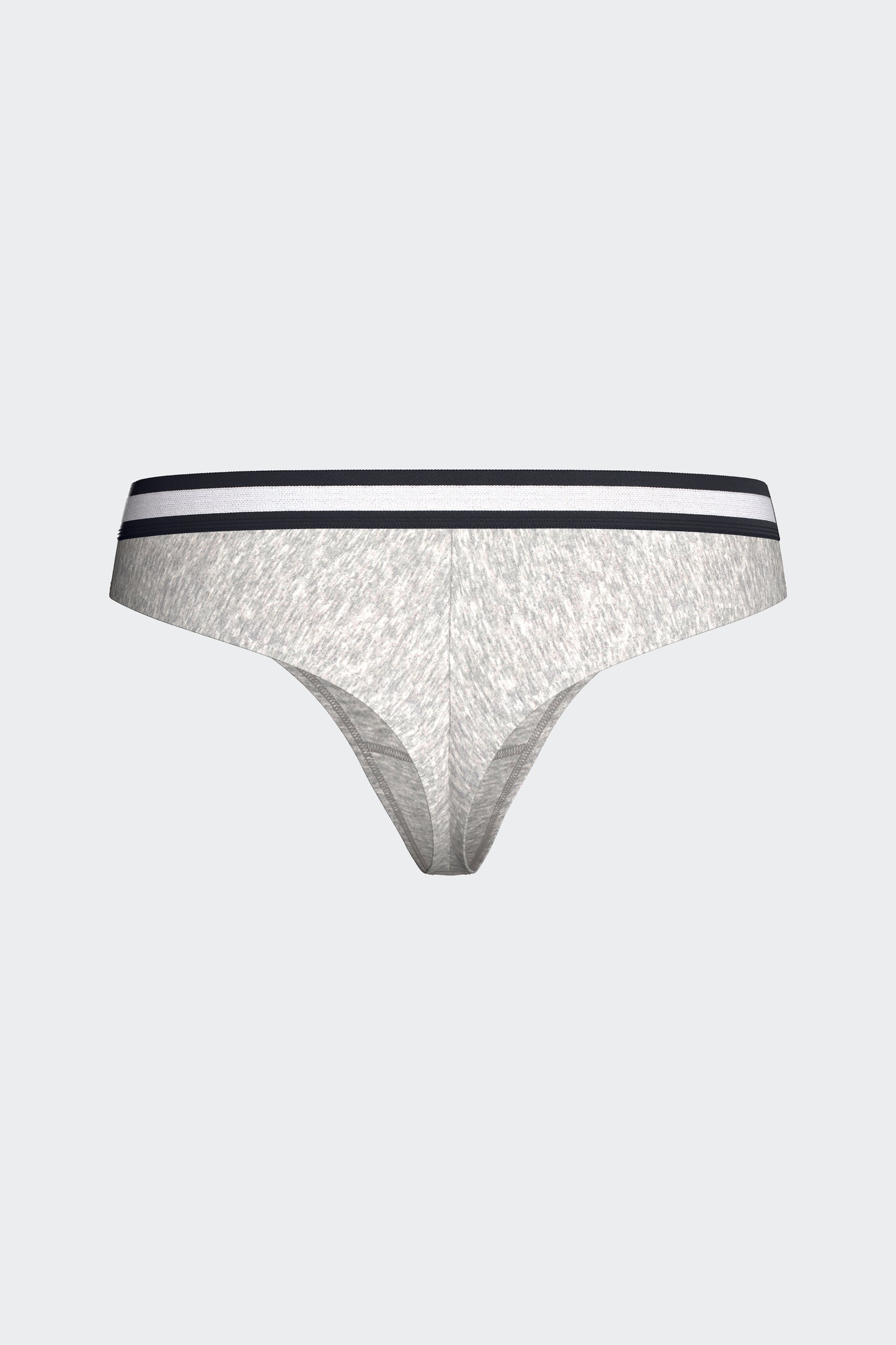 Tanga uni en coton stretch gris