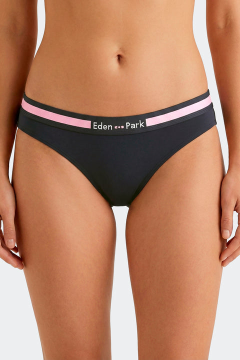 Culotte unie en coton stretch marine - Image 2