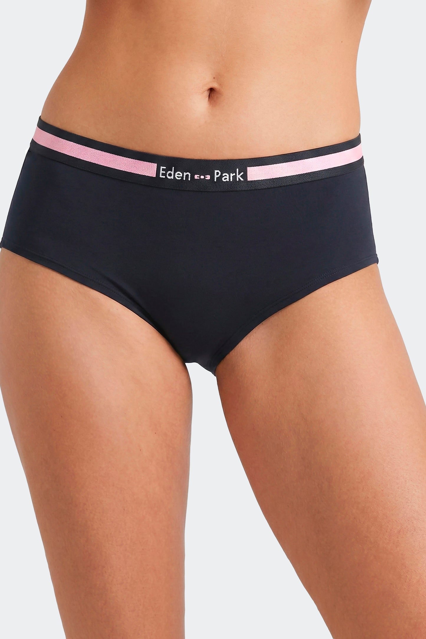 Shorty uni en coton stretch marine