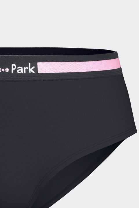 Shorty uni en coton stretch marine - Image 3