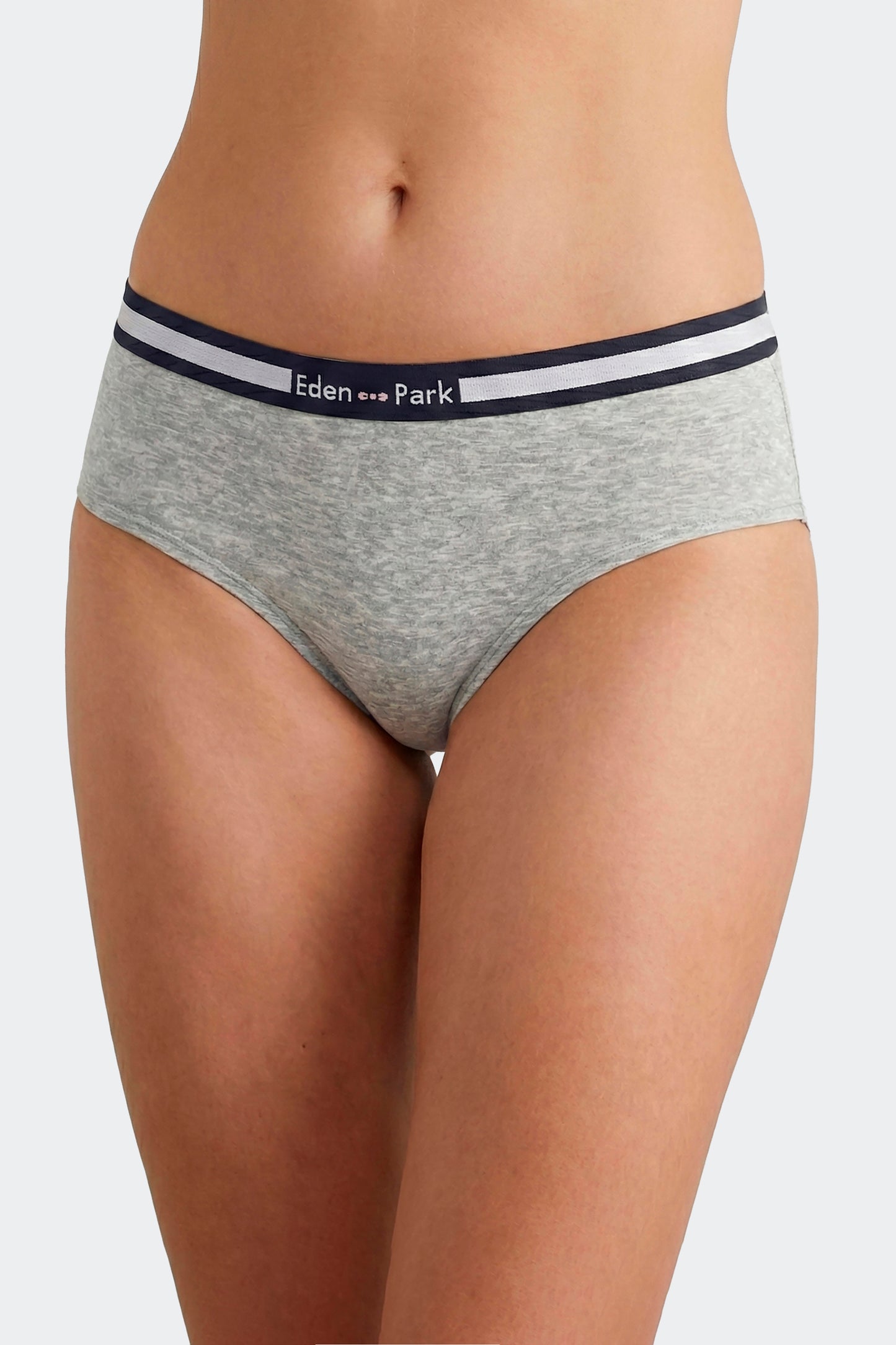 Shorty uni en coton stretch gris
