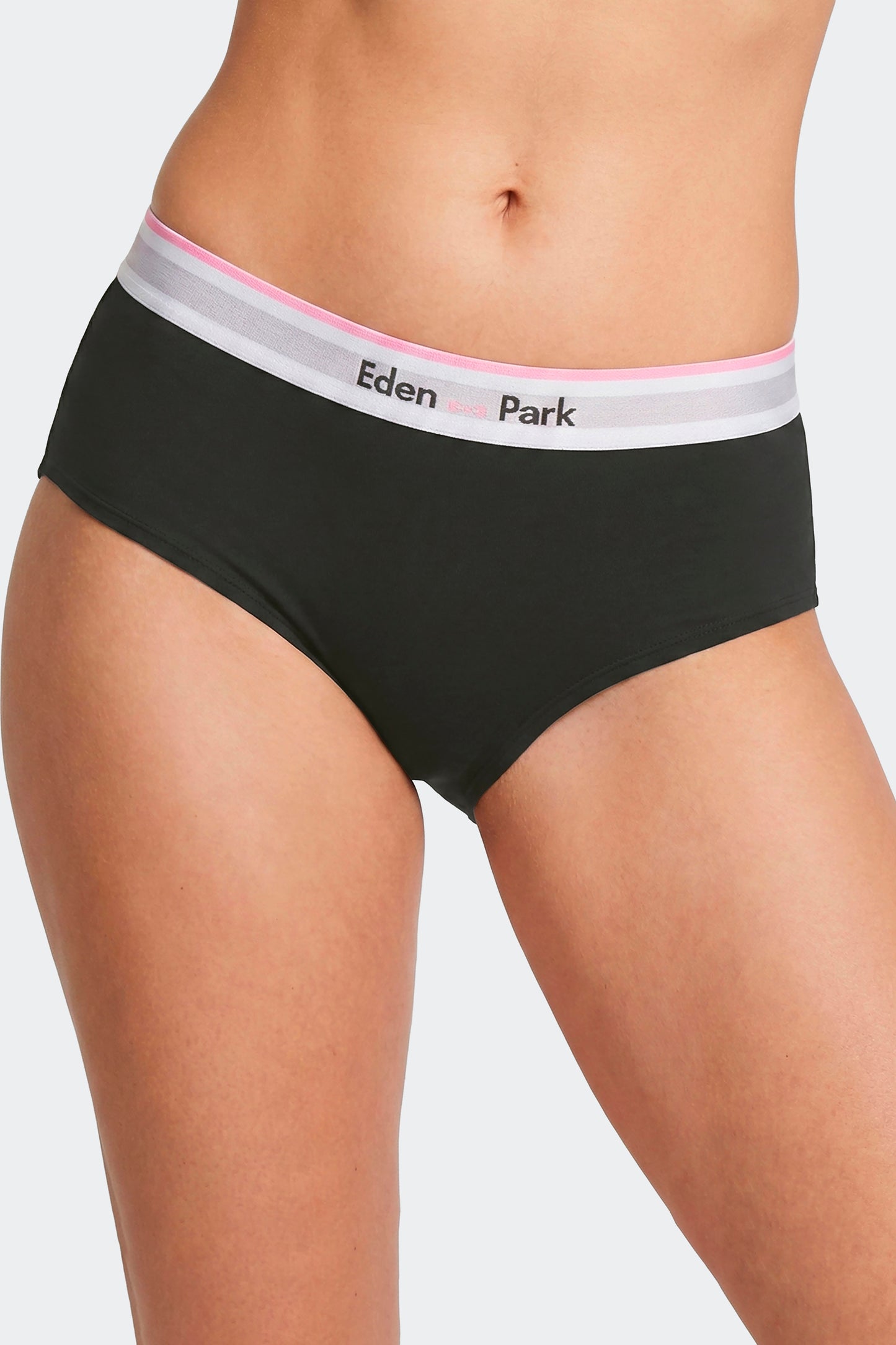 Shorty uni en Tencel stretch noir