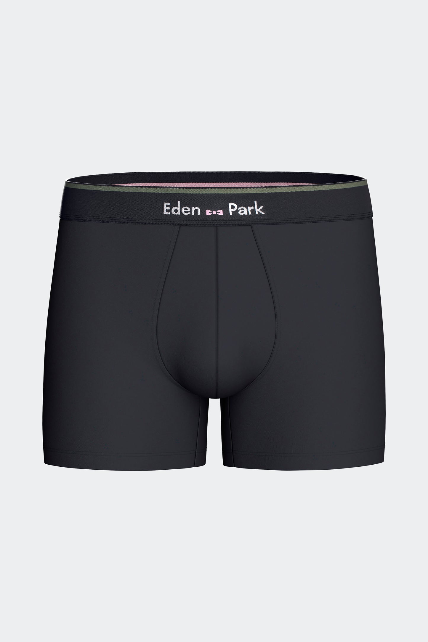 Lot de 2 boxers en jersey de coton stretch unis et rayés marine et kaki