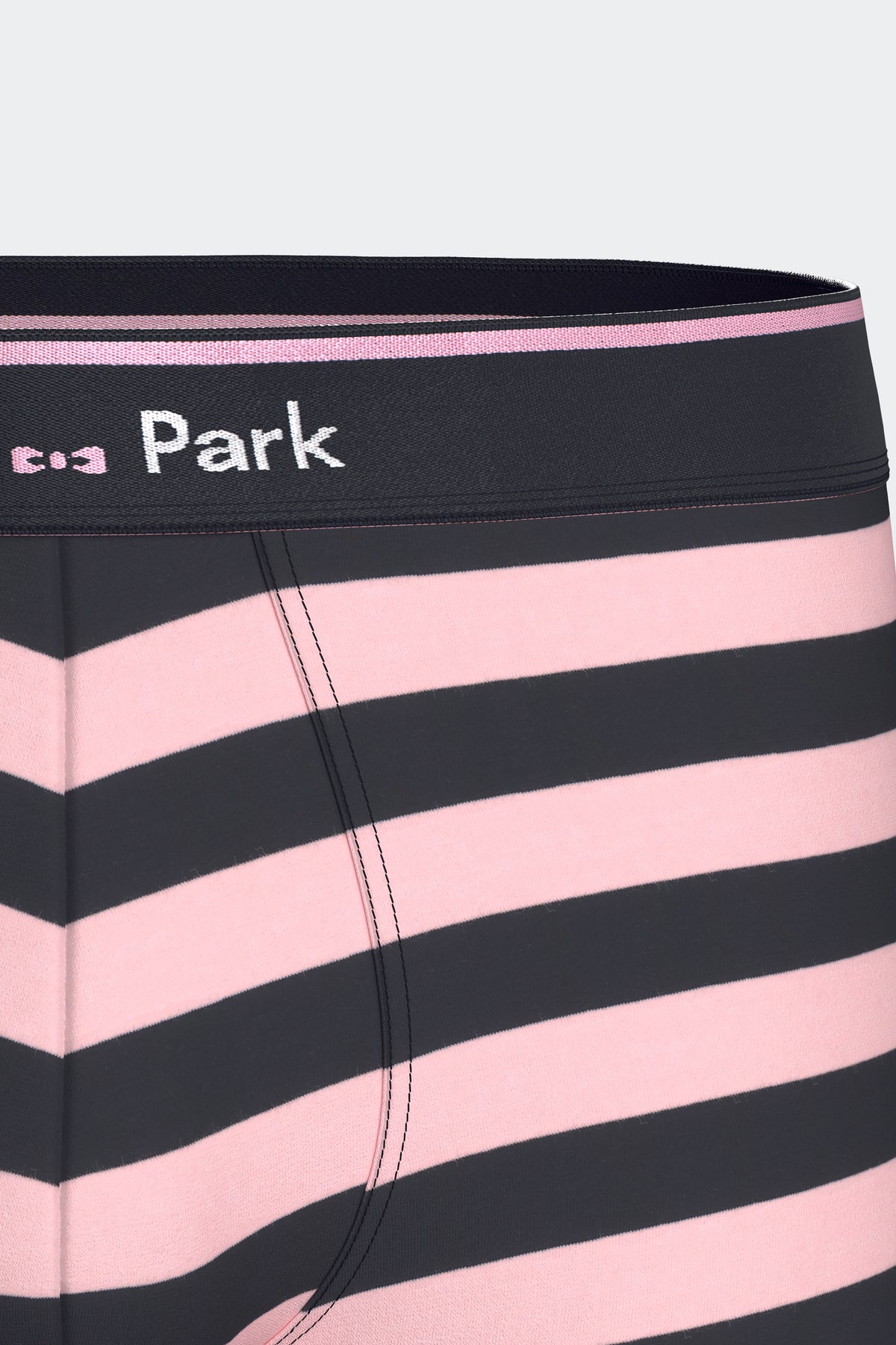 Lot de 2 boxers en jersey de coton stretch unis et rayés marine et rose