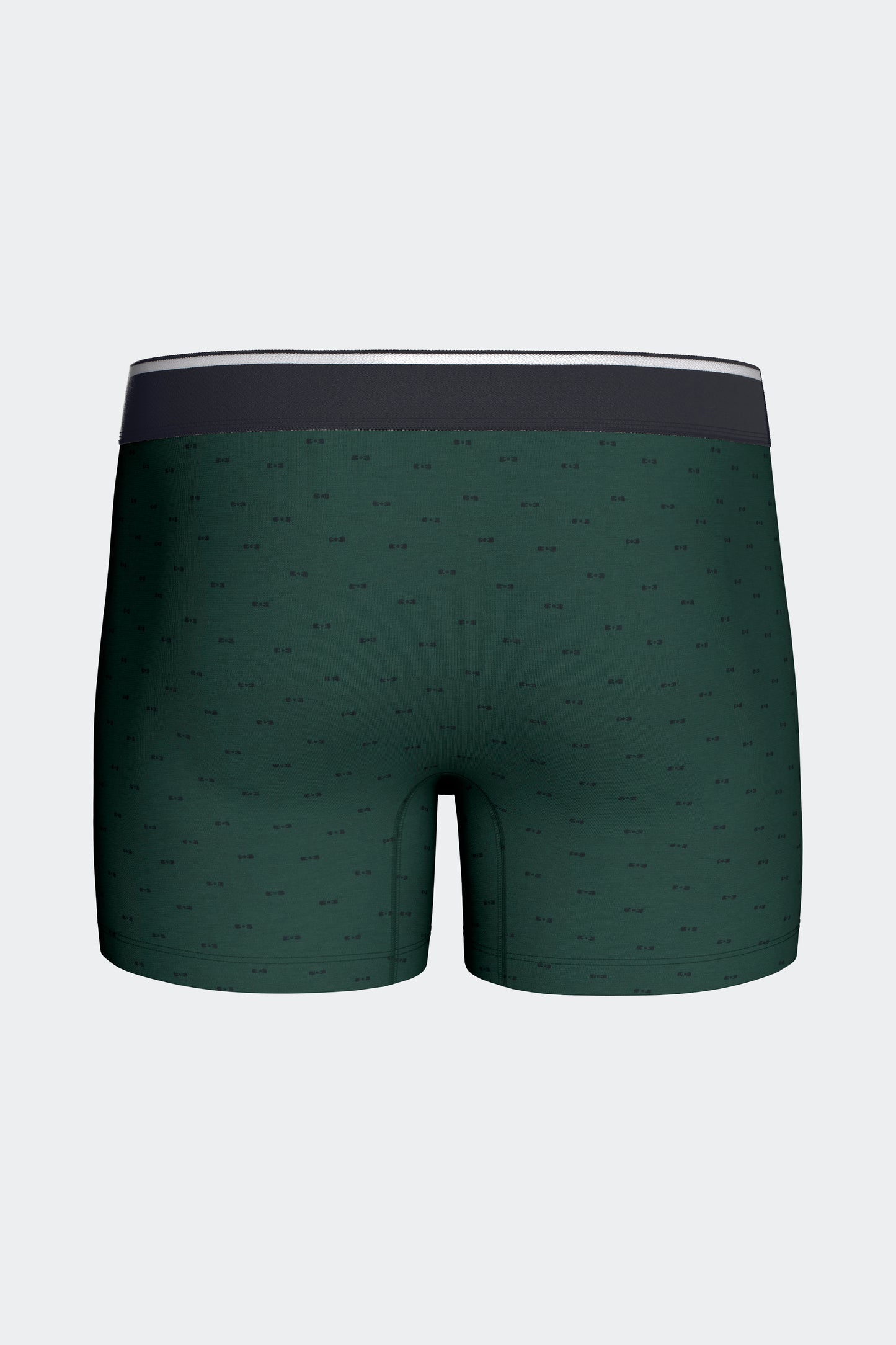 Lot de 2 boxers en jersey de coton stretch unis et imprimés vert
