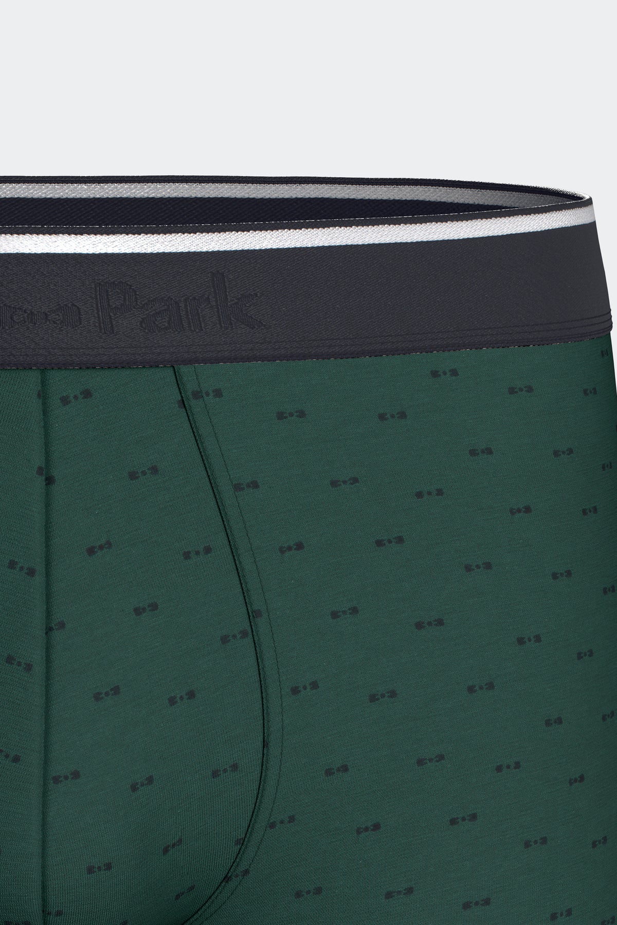 Lot de 2 boxers en jersey de coton stretch unis et imprimés vert