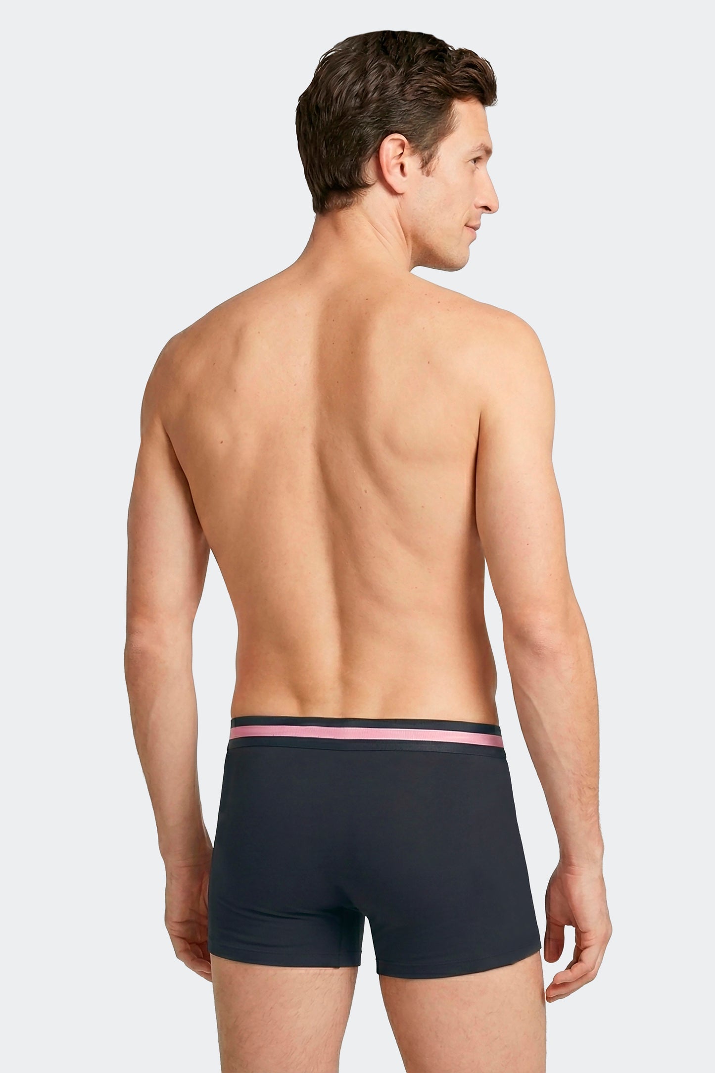 Lot de 2 boxers en jersey de coton stretch marine et rose