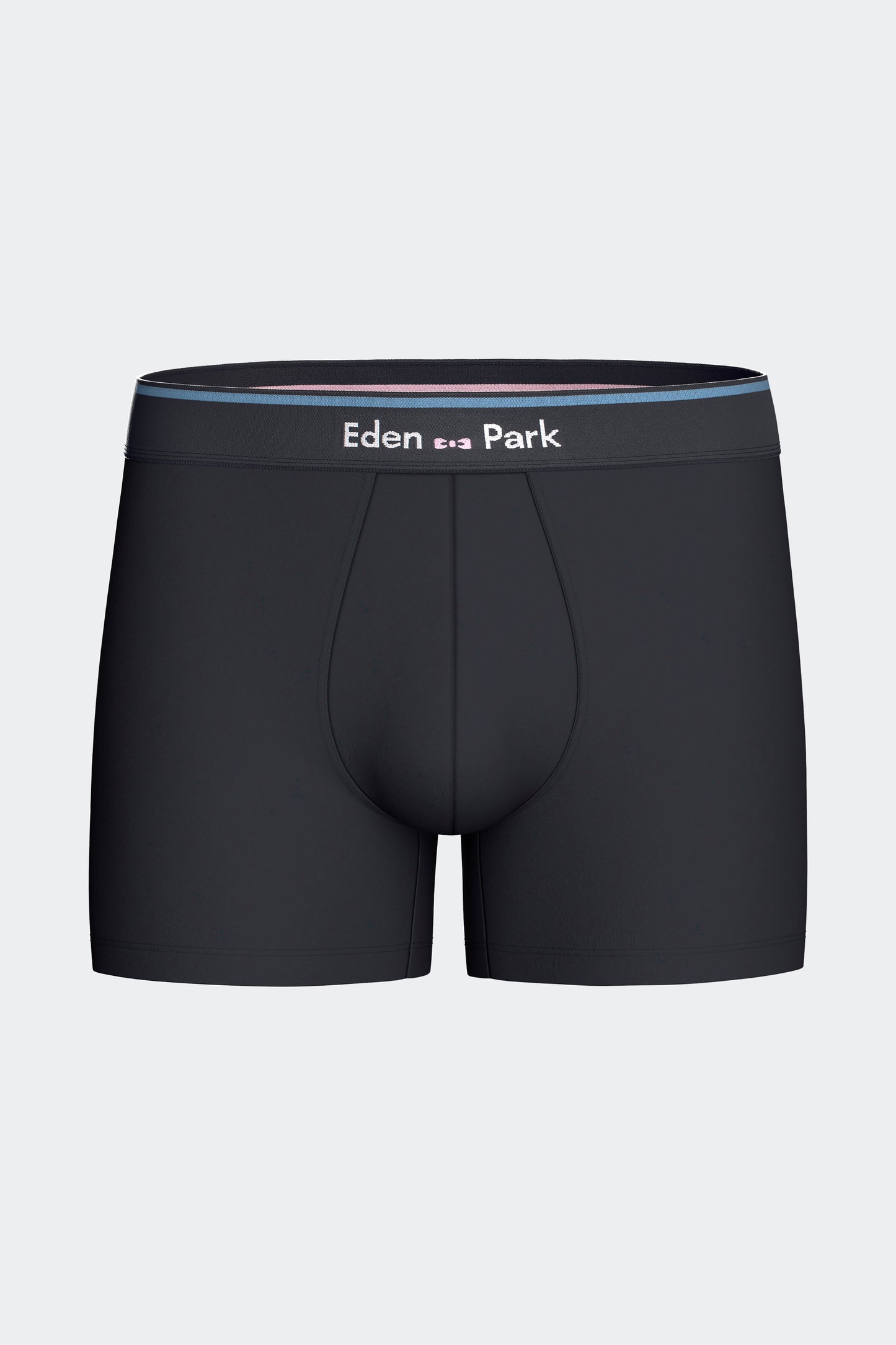 Lot de 2 boxers en jersey de coton stretch unis et imprimés marine et ciel
