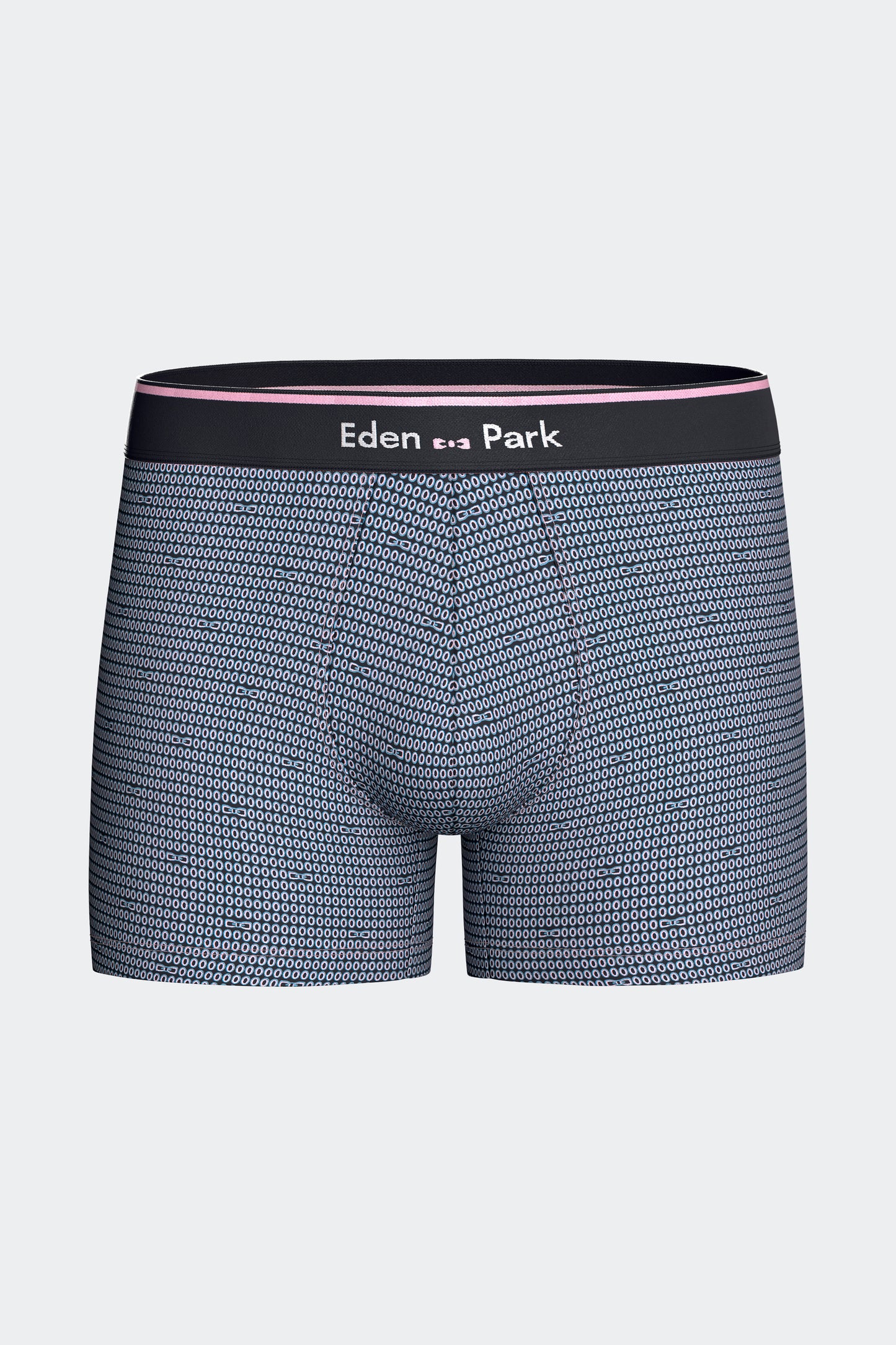 Lot de 2 boxers en jersey de coton stretch unis et imprimés bleu