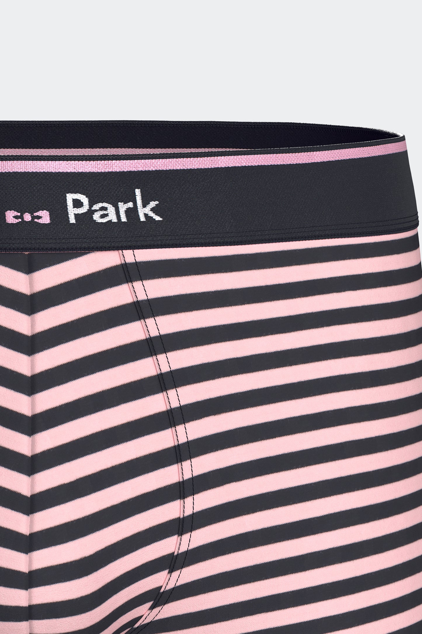 Lot de 2 boxers en jersey de coton stretch unis marine et rayures roses