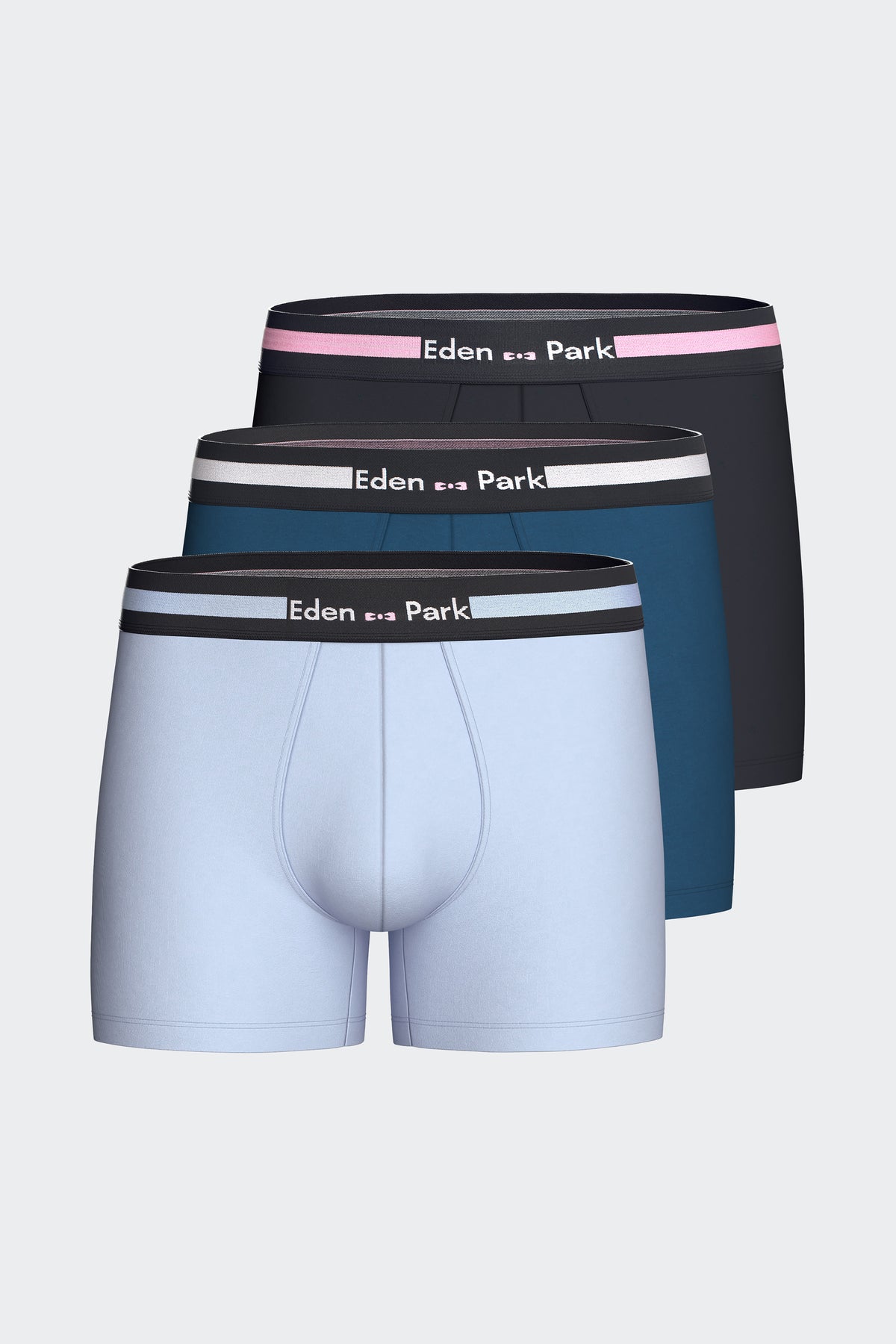 Lot de 3 boxers en jersey de coton stretch unis