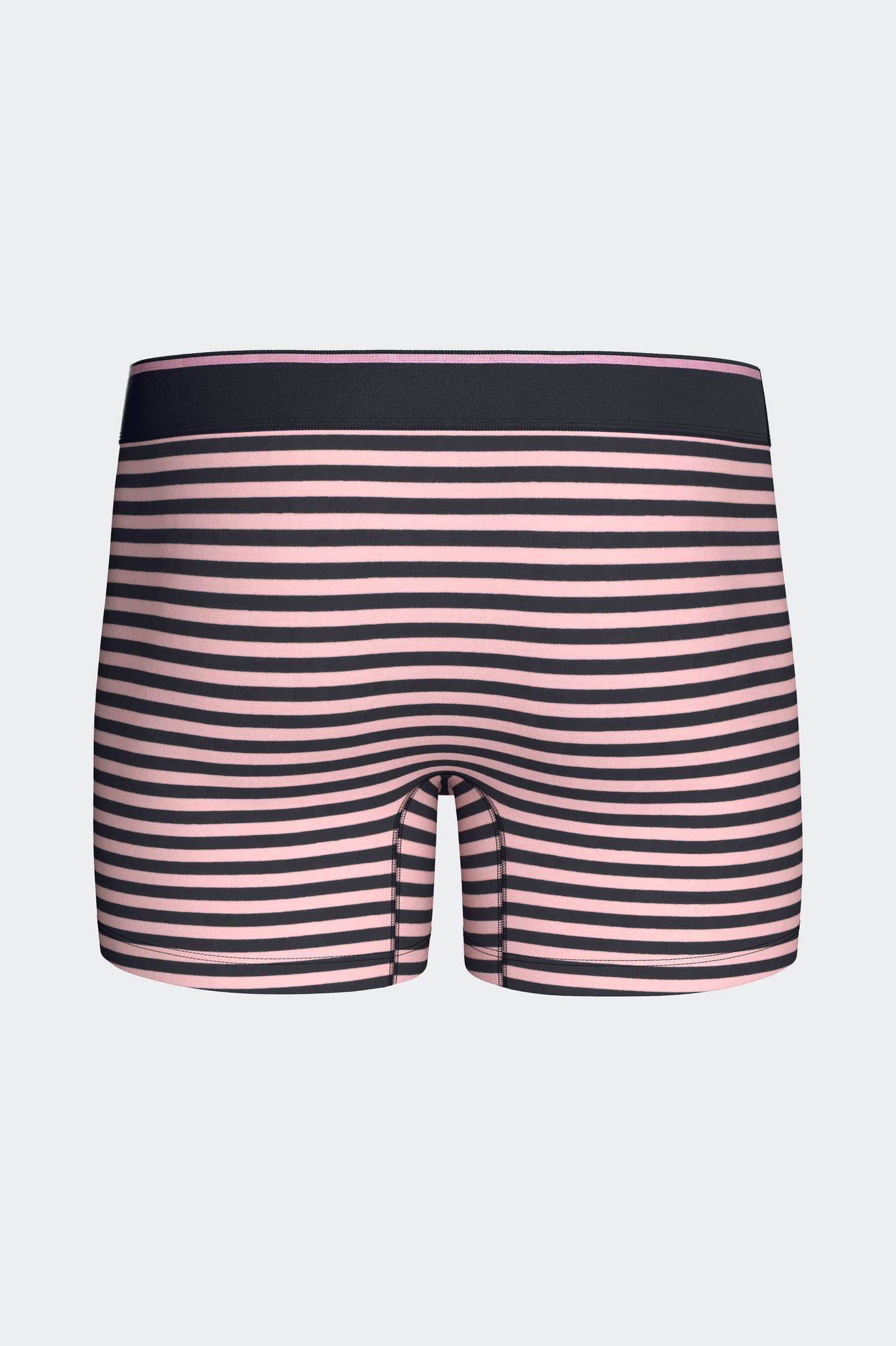 Lot de 3 boxers en jersey de coton stretch unis et rayés marine et rose