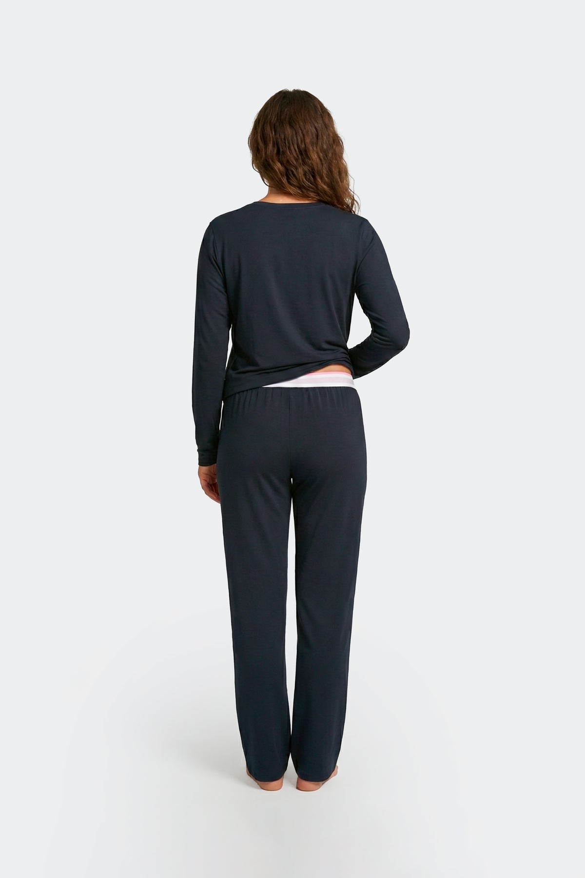 Ensemble pyjama long en Tencel stretch noir
