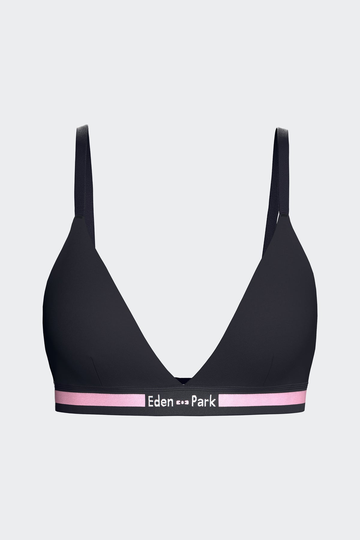 Soutien-gorge triangle en coton stretch marine élastique siglé