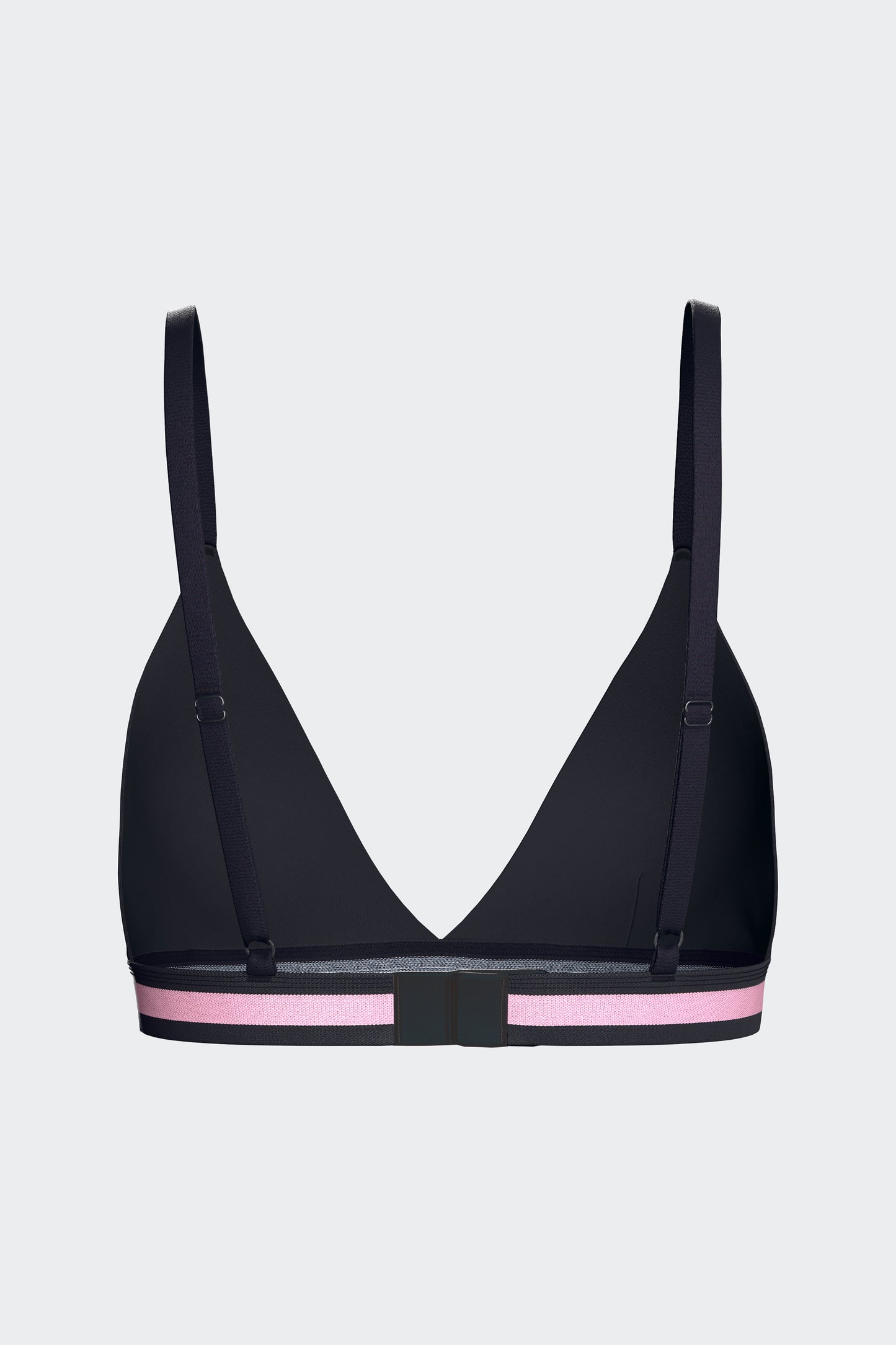 Soutien-gorge triangle en coton stretch marine élastique siglé