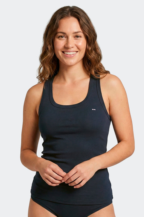 Débardeur dos nageur en Tencel stretch marine - Image 2