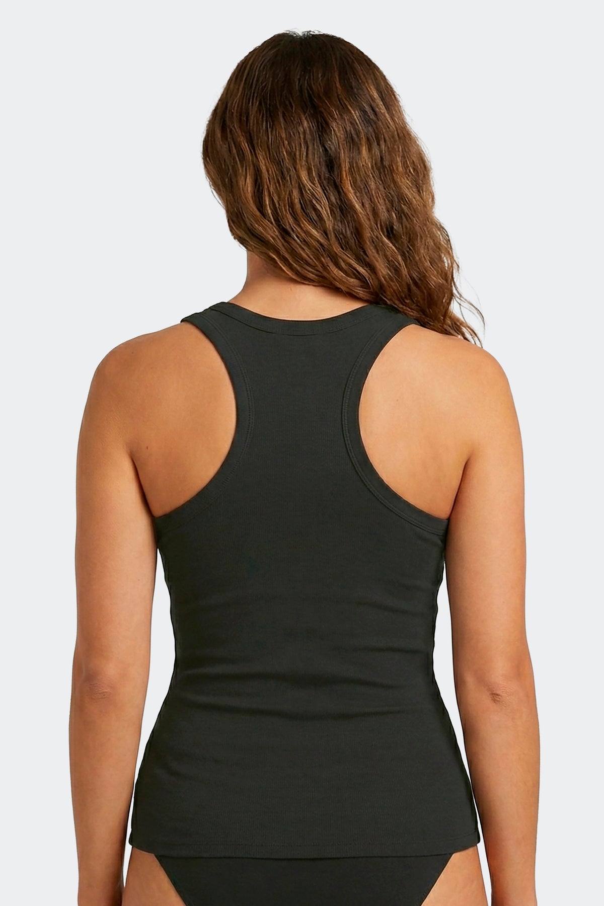Débardeur dos nageur en Tencel stretch noir